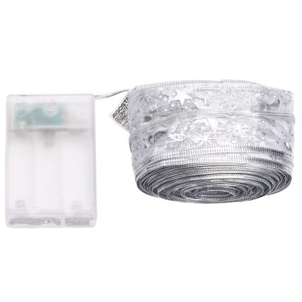 Aigostar - LED lanac, 100xLED/3xAA, 10 m, topla bijela, srebrna