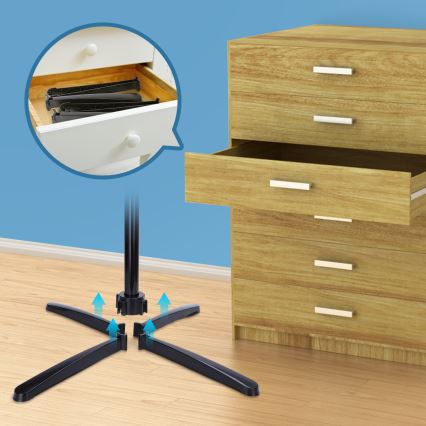 Aigostar - Stajaći ventilator 40W/230V 120 cm crne boje