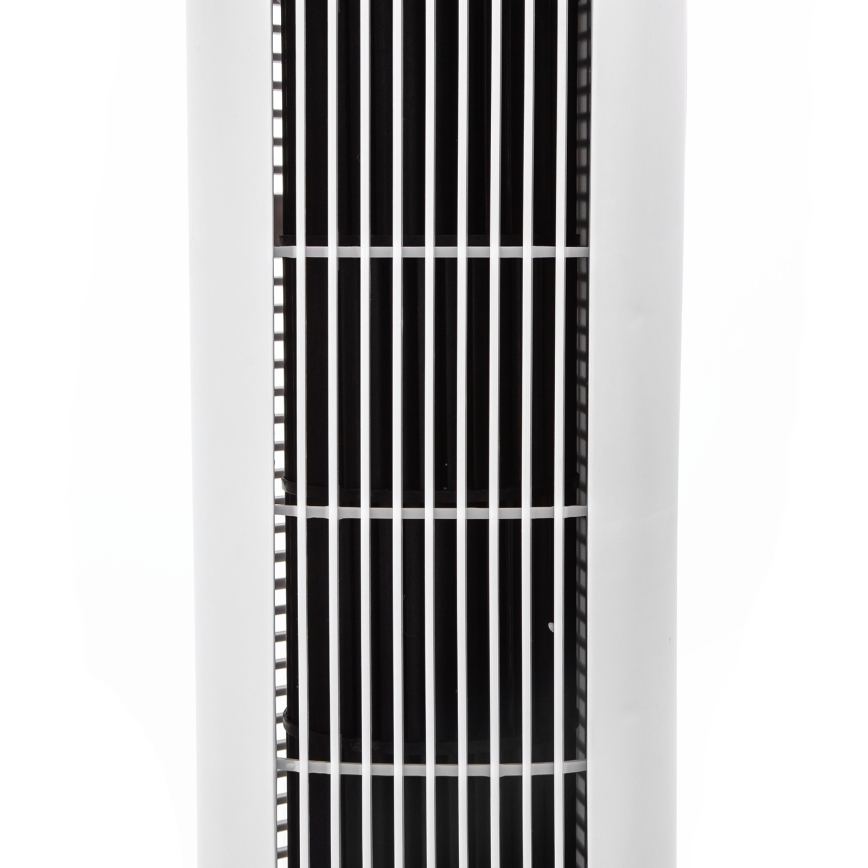 Aigostar - Stupnični ventilator 50W/230V bijela + daljinski upravljač