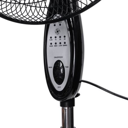 Aigostar - Stajaći ventilator 60W/230V 130 cm crni + daljinski upravljač
