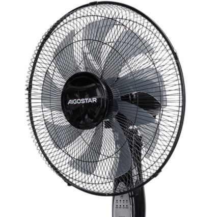 Aigostar - Stajaći ventilator 60W/230V 130 cm crni + daljinski upravljač