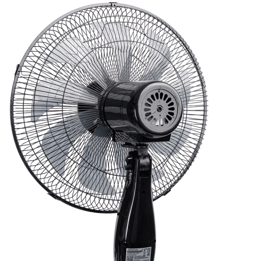 Aigostar - Stajaći ventilator 60W/230V 130 cm crni + daljinski upravljač