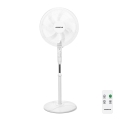 Aigostar - Stajaći ventilator 60W/230V bijeli + daljinski upravljač