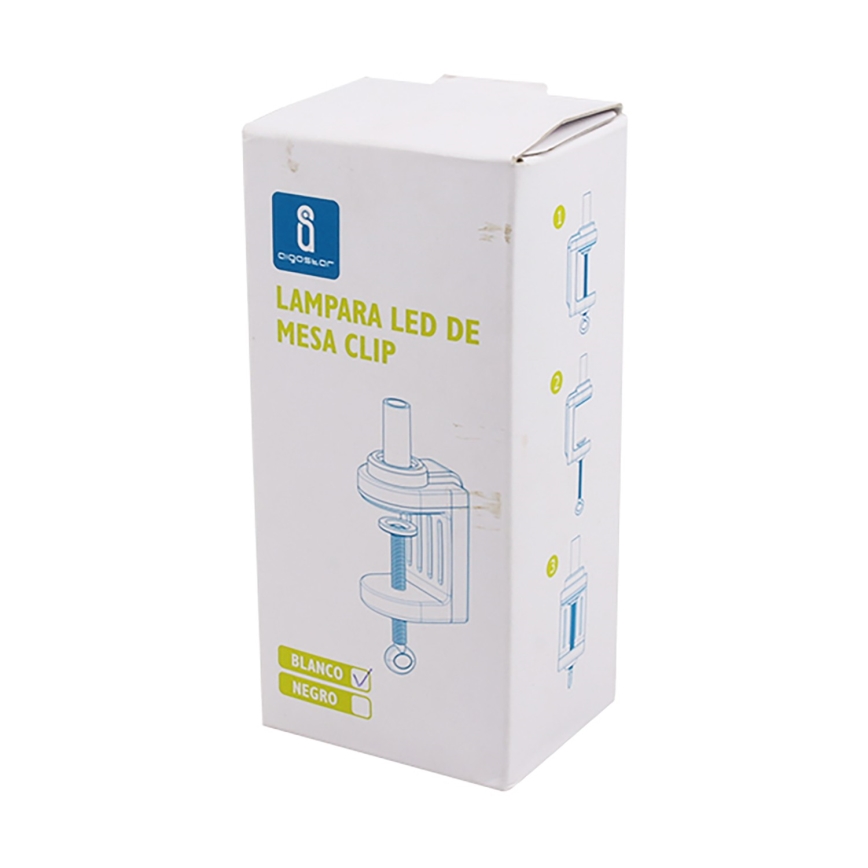 Aigostar - Stezaljka za stolnu lampu bijela