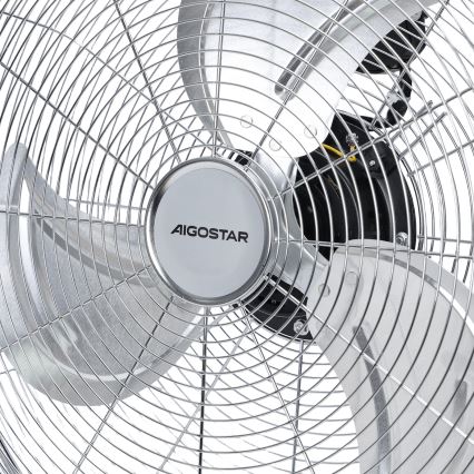 Aigostar - Stojeći ventilator 100W/230V, Ø 54 cm, sjajni krom