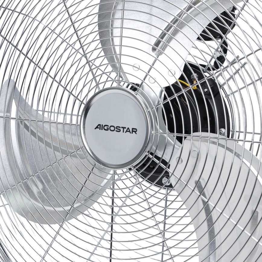 Aigostar - Stojeći ventilator 100W/230V, Ø 54 cm, sjajni krom