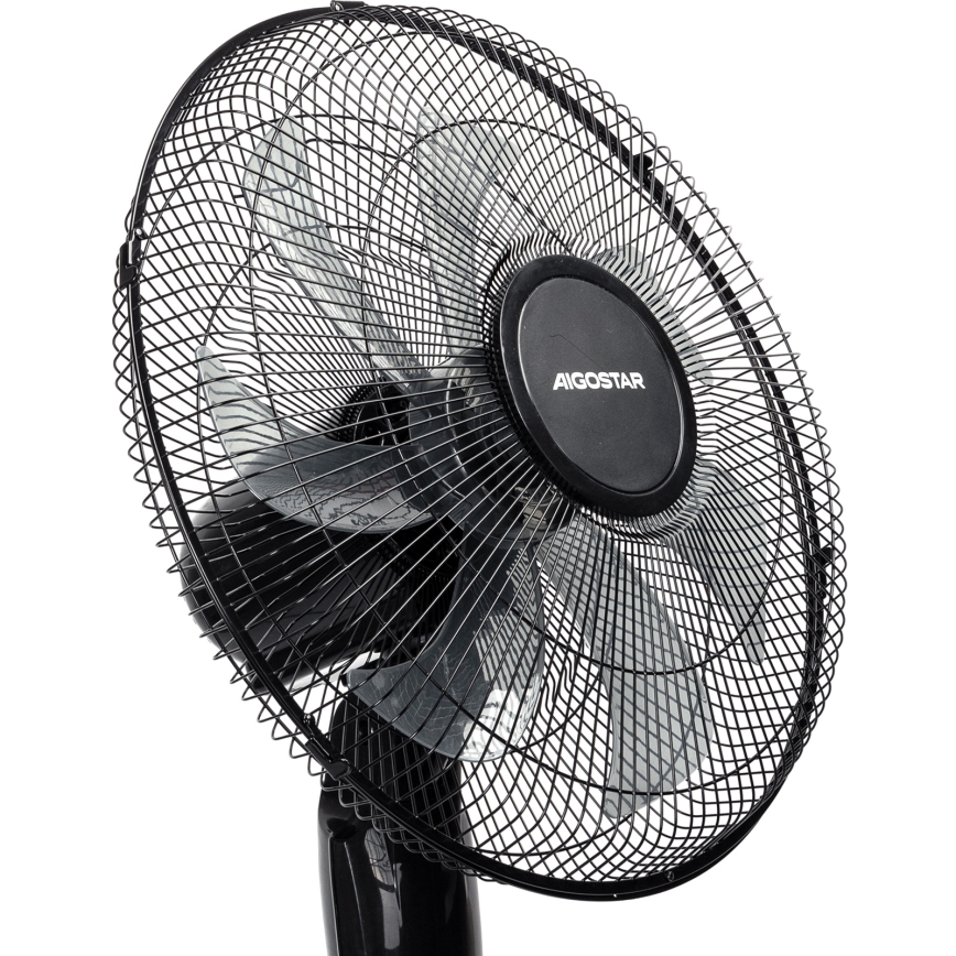 Aigostar - Stajaći ventilator 50W/230V 130 cm crni + s daljinskim upravljačem