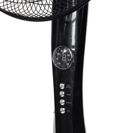 Aigostar - Stajaći ventilator 50W/230V 130 cm crni + s daljinskim upravljačem