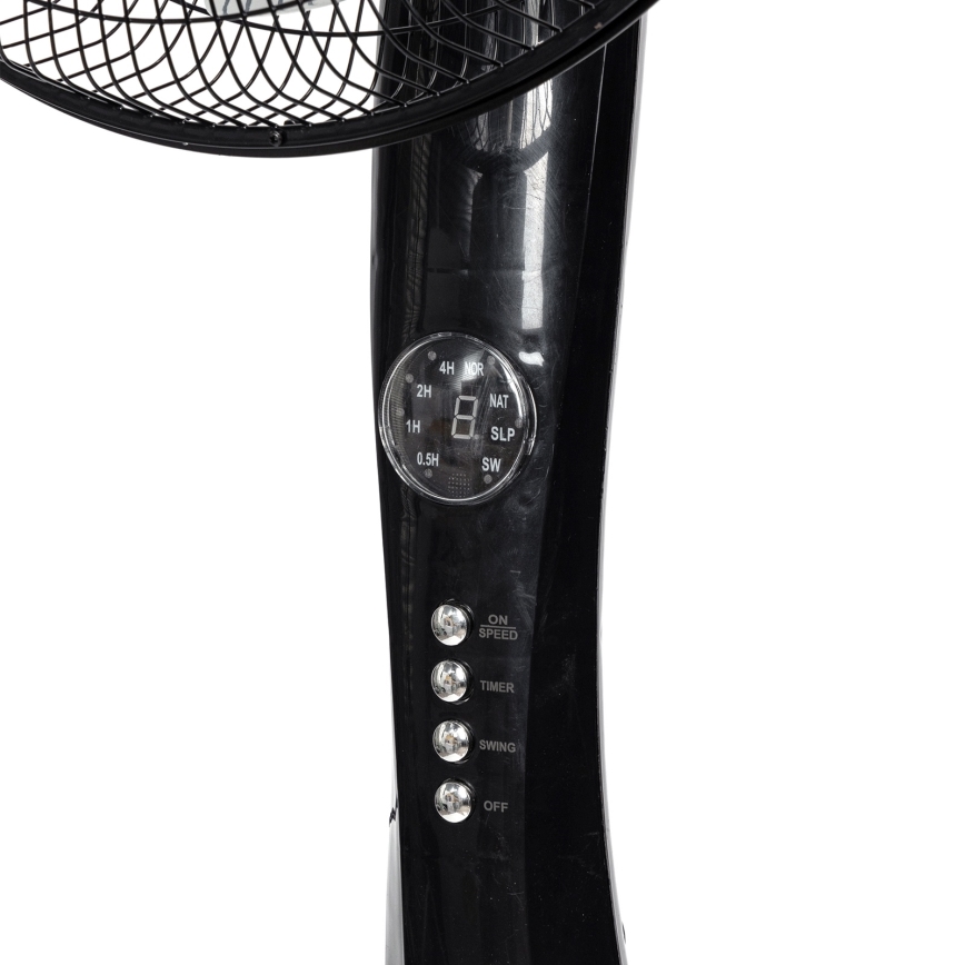 Aigostar - Stajaći ventilator 50W/230V 130 cm crni + s daljinskim upravljačem