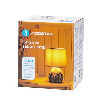 Aigostar - Stolna lampa 1xE14/40W/230V bijela