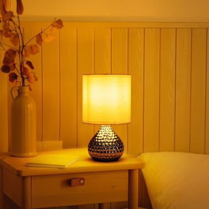 Aigostar - Stolna lampa 1xE14/40W/230V sjajni krom