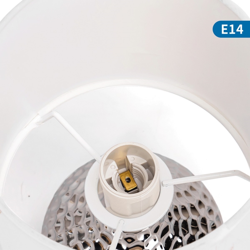 Aigostar - Stolna lampa 1xE14/40W/230V sjajni krom