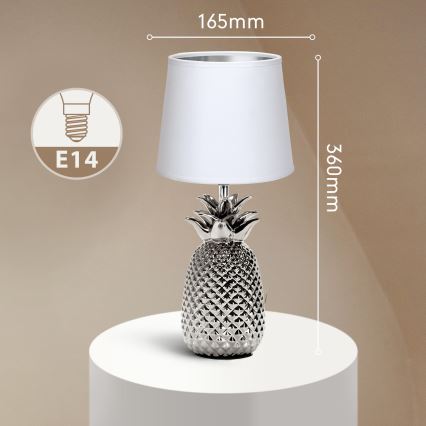Aigostar - Stolna lampa 1xE14/40W/230V sjajni krom