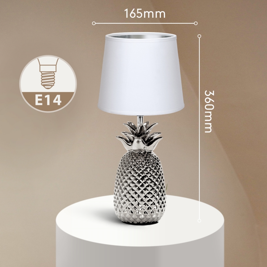 Aigostar - Stolna lampa 1xE14/40W/230V sjajni krom