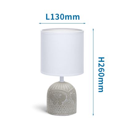 Aigostar - Stolna lampa 1xE14/40W/230V siva/bijela