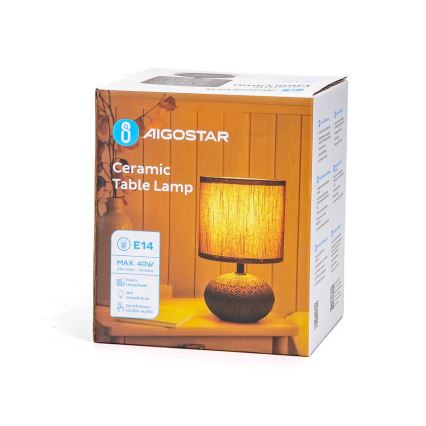 Aigostar - Stolna lampa 1xE14/40W/230V siva