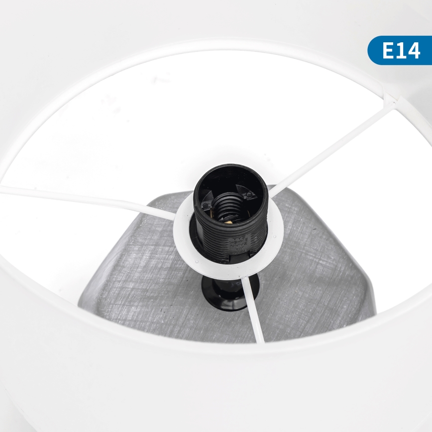 Aigostar - Stolna lampa 1xE14/40W/230V siva