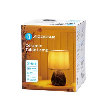 Aigostar - Stolna lampa 1xE14/40W/230V siva