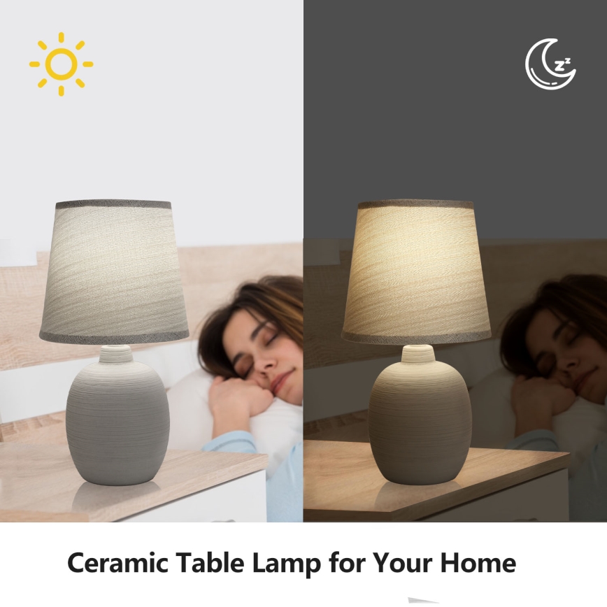 Aigostar - Stolna lampa 1xE14/40W/230V siva