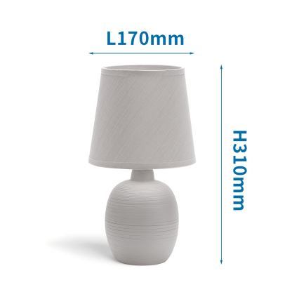 Aigostar - Stolna lampa 1xE14/40W/230V siva