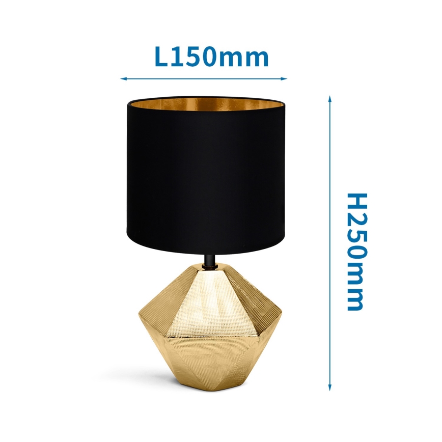 Aigostar - Stolna lampa 1xE14/40W/230V zlatna/crna