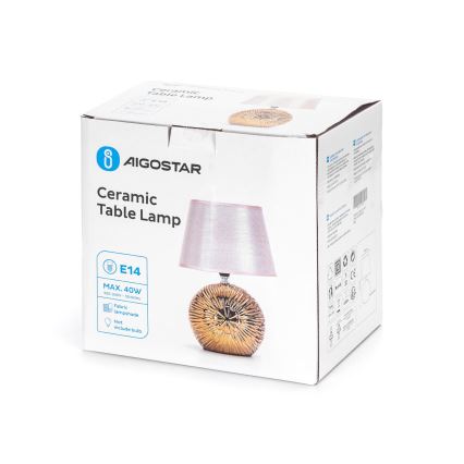 Aigostar - Stolna lampa 1xE14/40W/230V zlatna