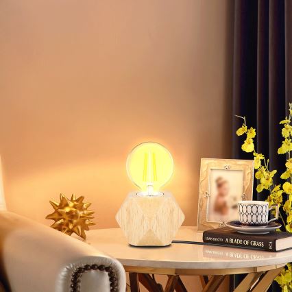 Aigostar - Stolna lampa 1xE27/60W/230V bež
