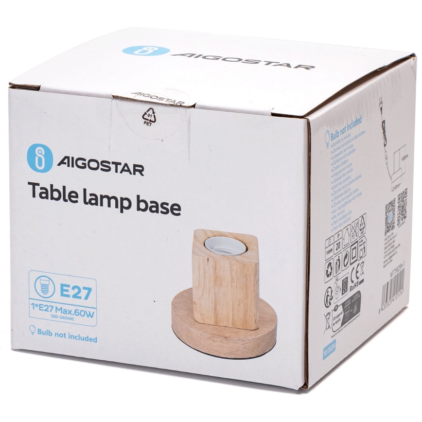 Aigostar - Stolna lampa 1xE27/60W/230V bež