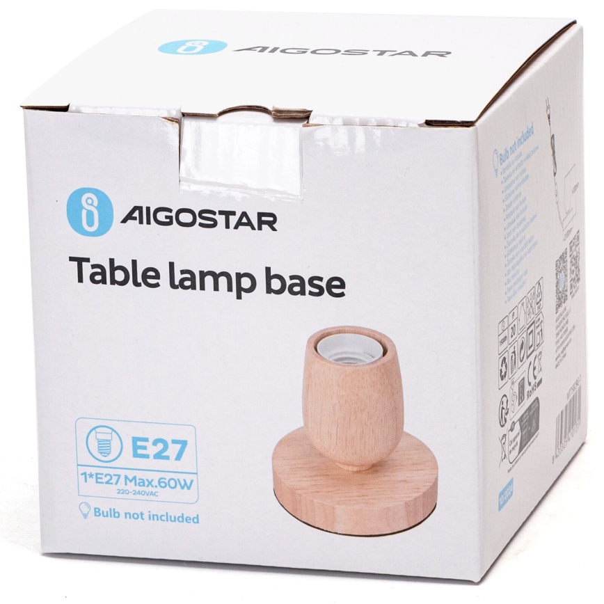 Aigostar - Stolna lampa 1xE27/60W/230V bež