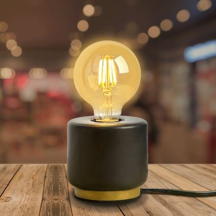 Aigostar - Stolna lampa 1xE27/60W/230V crna
