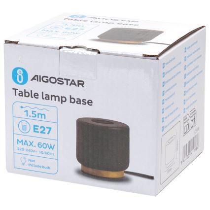 Aigostar - Stolna lampa 1xE27/60W/230V crna