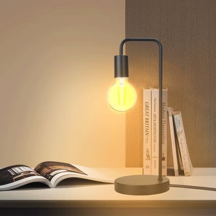 Aigostar - Stolna lampa 1xE27/60W/230V crna