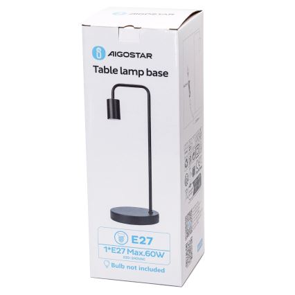 Aigostar - Stolna lampa 1xE27/60W/230V crna