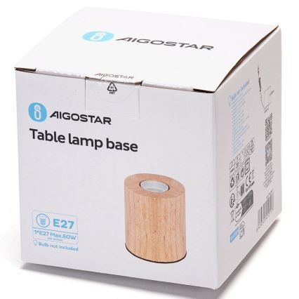 Aigostar - Stolna lampa 1xE27/60W/230V kaučukovac