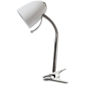 Aigostar -  Stolna lampa s kvačicom 1xE27/11W/230V bijela/krom