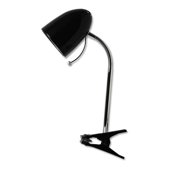 Aigostar -  Stolna lampa s kvačicom 1xE27/11W/230V crna/sjajni krom