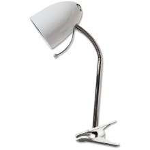 Aigostar -  Stolna lampa s kvačicom 1xE27/36W/230V bijela/krom