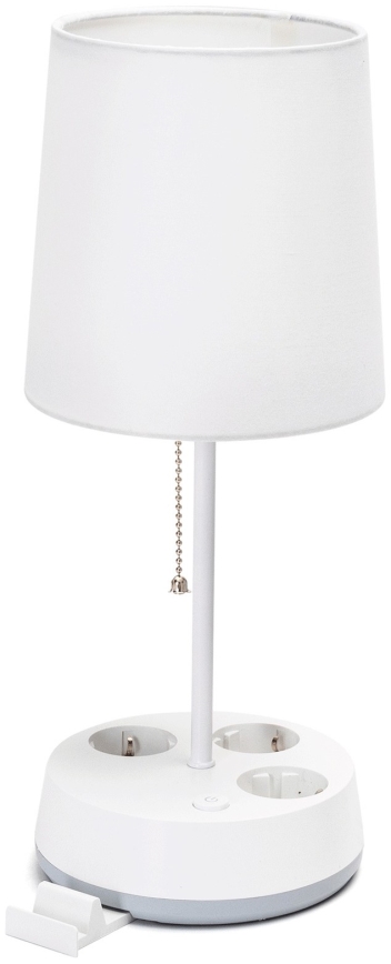 Aigostar - Stolna lampa s utičnicama 1xE27/60W/230V bijela