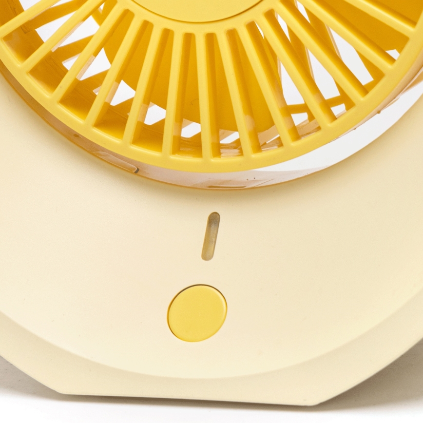 Aigostar - Stolni punjivi ventilator 3W/5V 1200mAh USB narančasti