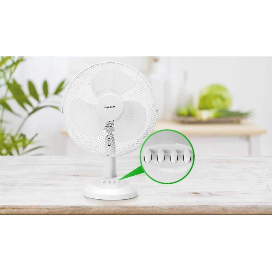 Aigostar - Stolni ventilator 35W/230V 34 cm bijela