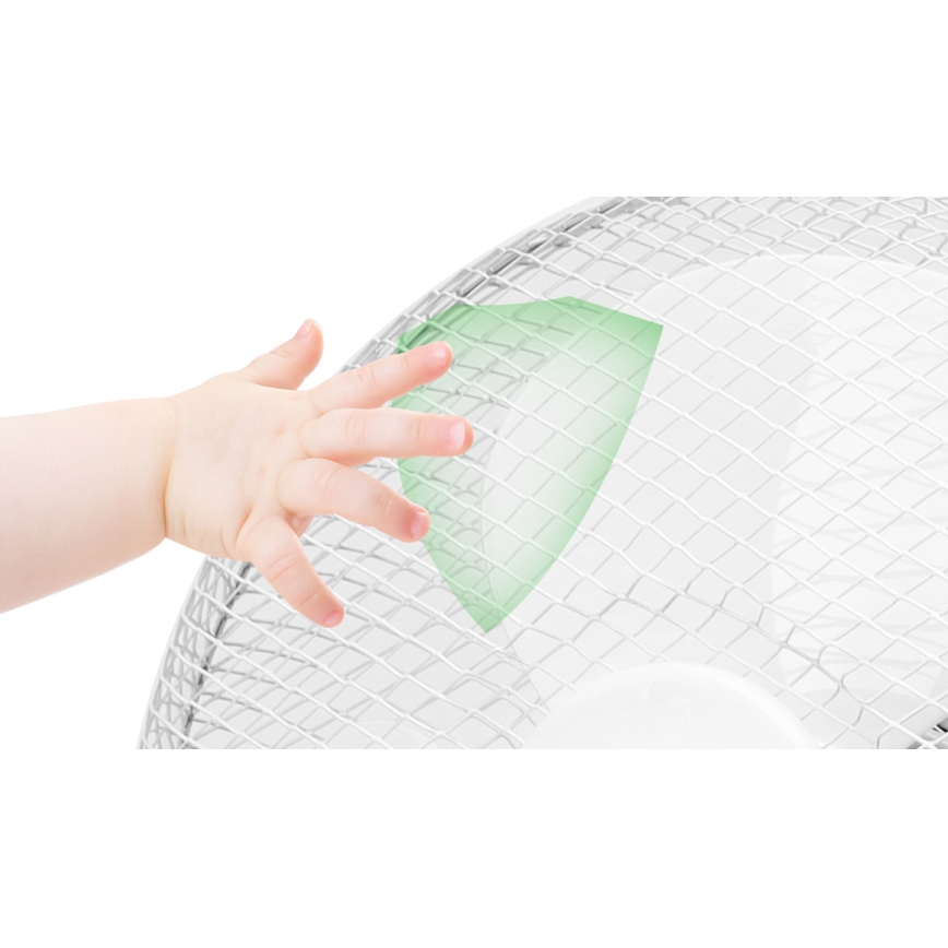 Aigostar - Stolni ventilator 35W/230V 34 cm bijela