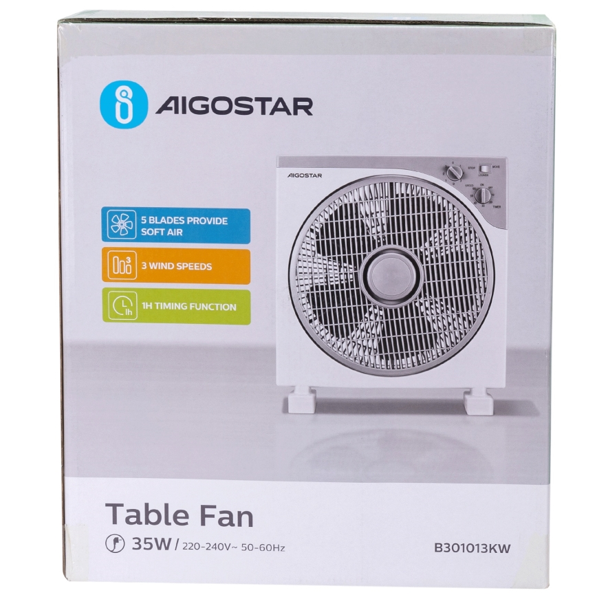 Aigostar - Stolni ventilator 35W/230V