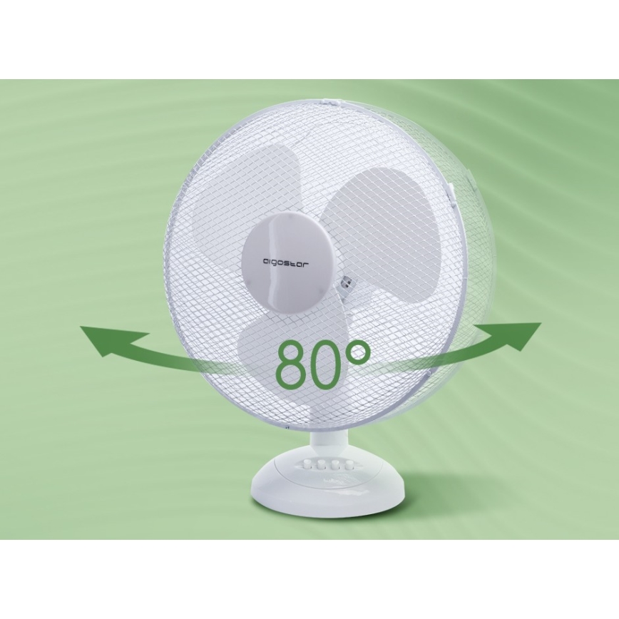 Aigostar - Stolni ventilator 45W/230V 34 cm bijela