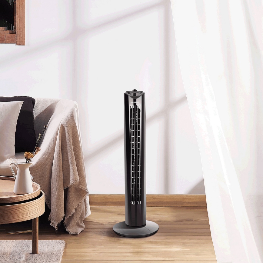 Aigostar - Stupni ventilator 45W/230V crna