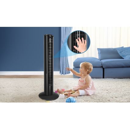 Aigostar - Stupni ventilator 45W/230V crna