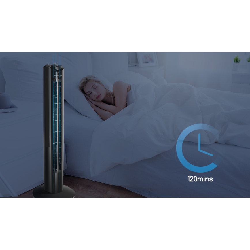 Aigostar - Stupni ventilator 45W/230V crna
