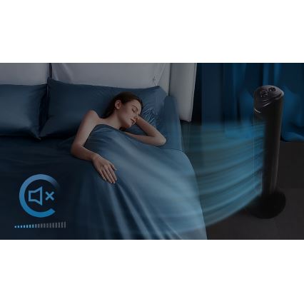 Aigostar - Stupni ventilator 45W/230V crna