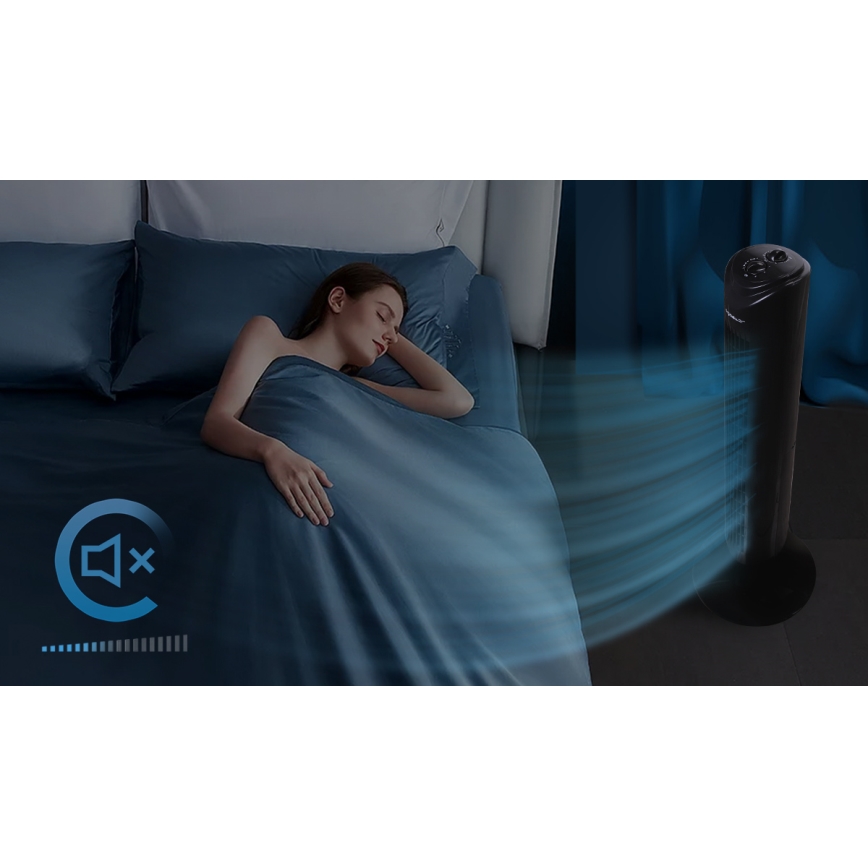 Aigostar - Stupni ventilator 45W/230V crna
