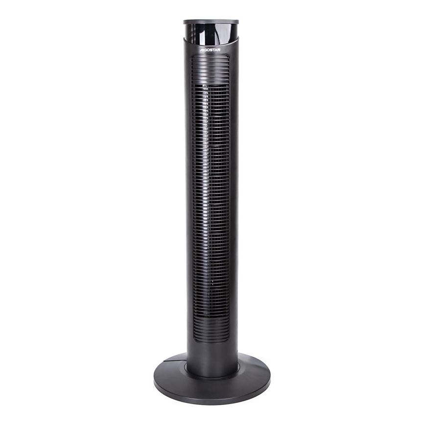 Aigostar - Stupnični ventilator 45W/230V crni + daljinski upravljač
