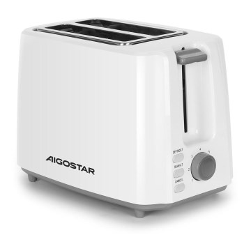 Aigostar - Toster s dva otvora 750W/230V bijela